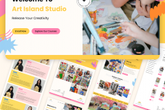 Kids Art School Website Case Study | Art Island